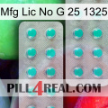 Mfg Lic No G 25 1325 29